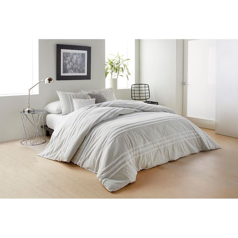 DKNY Chenille Stripe 3-pc Comforter Set