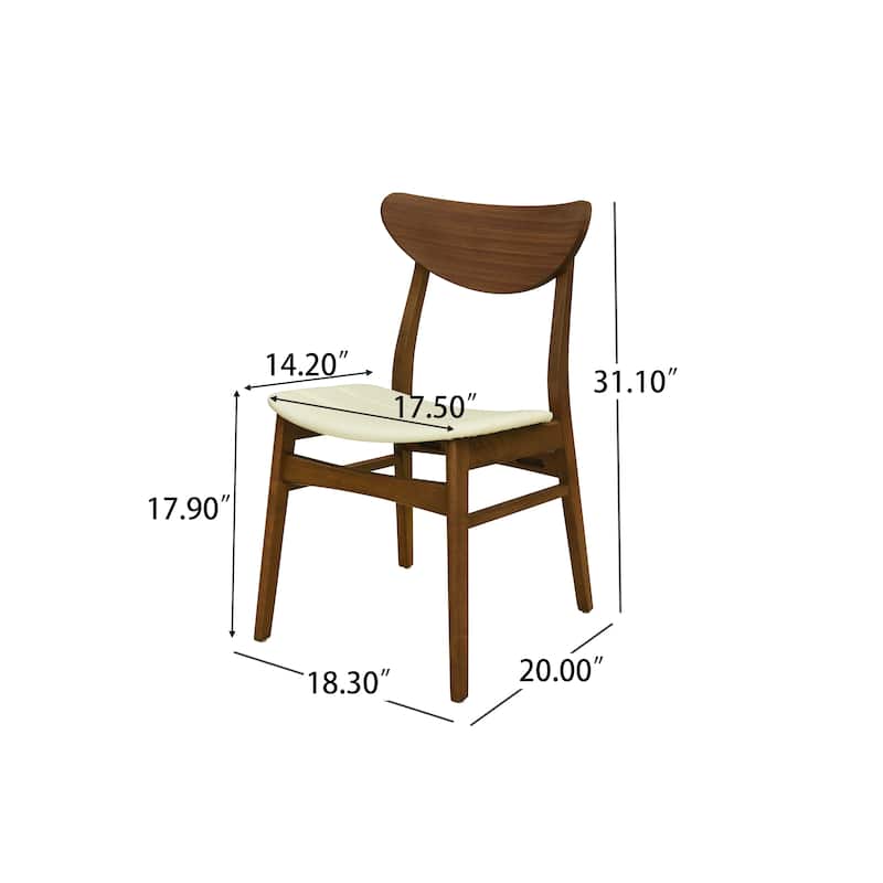 Anise Faux Leather and Rubberwood Dining Chair (Set of 2) by Christopher Knight Home