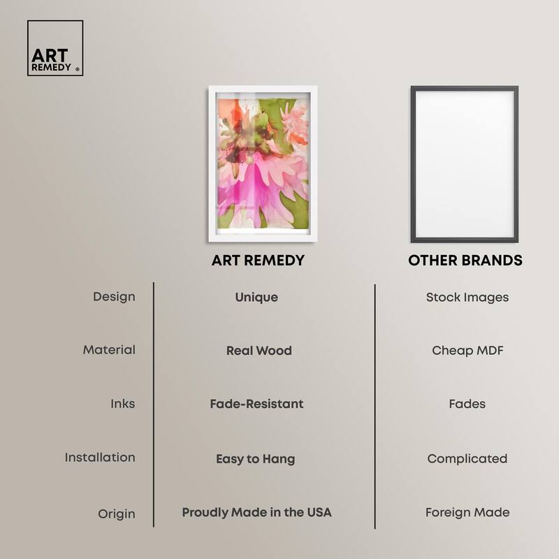 Vibrant Fluidity Floral I Shadowbox by Art Remedy