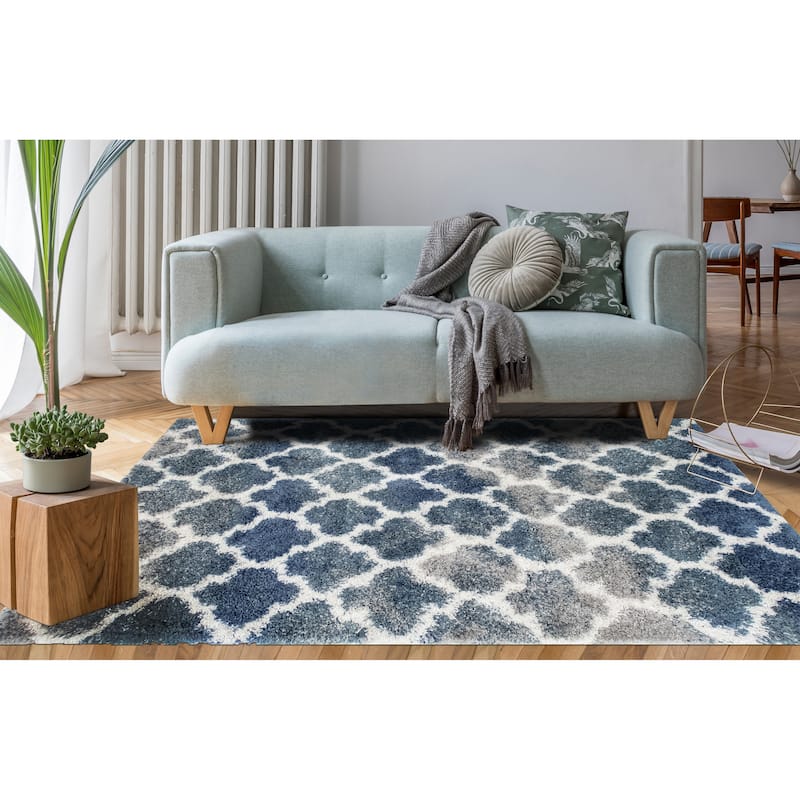 Noori Rug Lux Ava Trellis 2-Inch Shag Rug