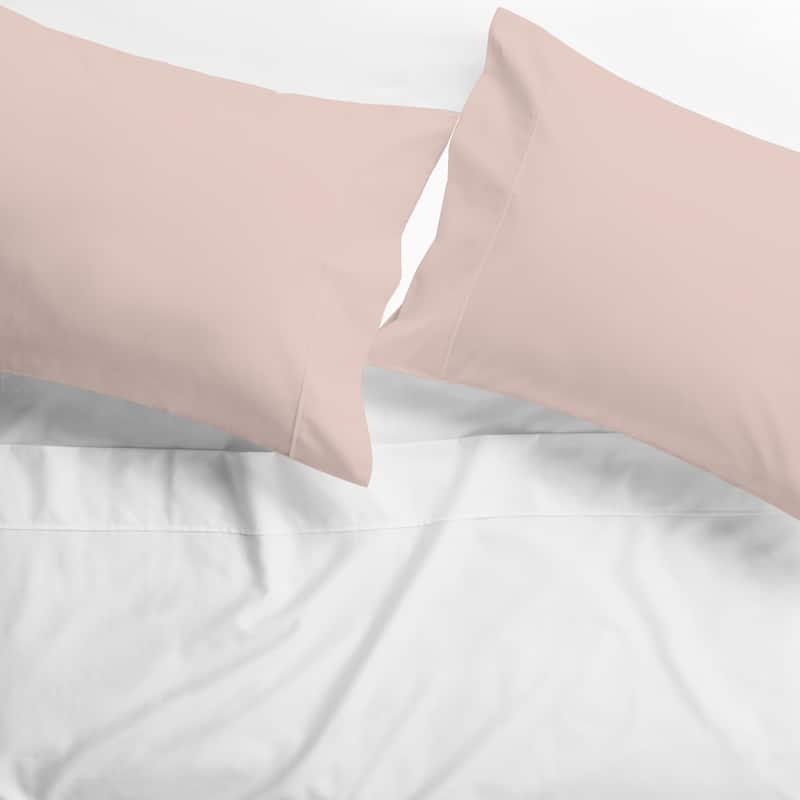 Purity Home Organic 100% Cotton Ultra-Light Percale Pillowcase Set