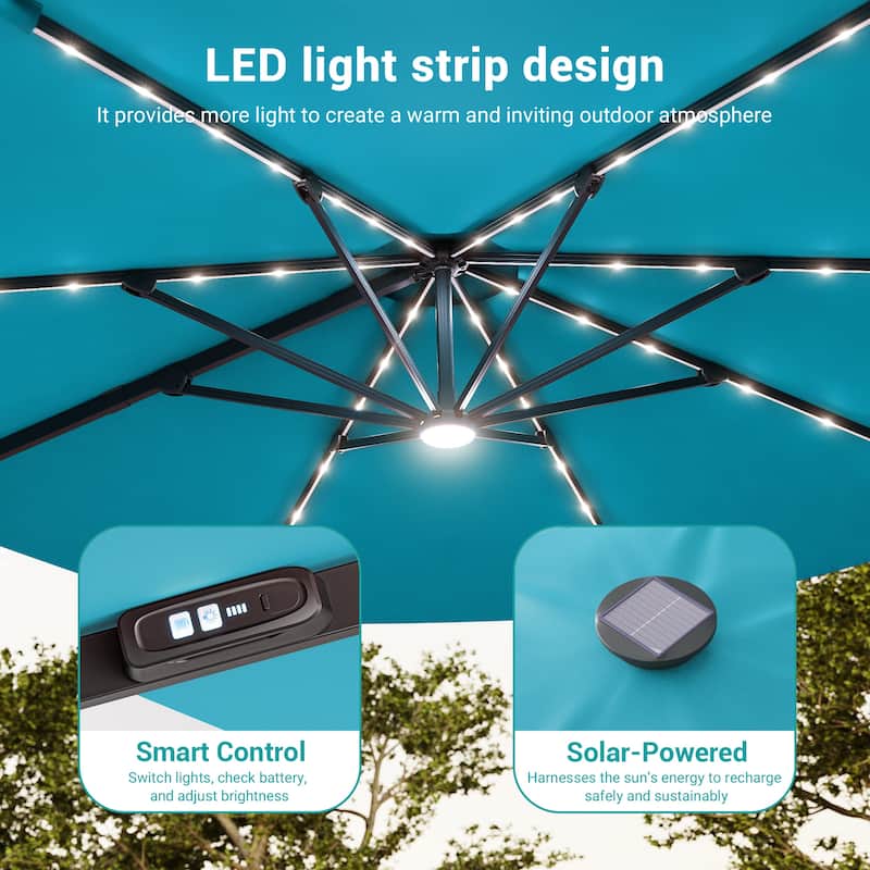 Sonkuki Outdoor 10FT LED Patio umbrella for Garden