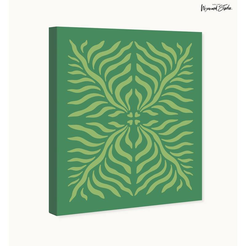 Wynwood Studio Canvas Floral and Botanical Folk Plant Art Green Modern & Contemporary Wall Art Canvas Print