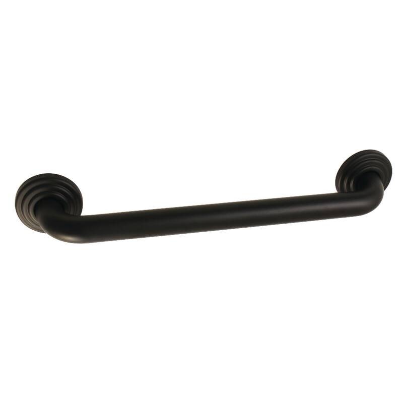Kingston Brass Restoration 16-Inch Decorative 1-1/4-Inch OD Grab Bar - Matte Black