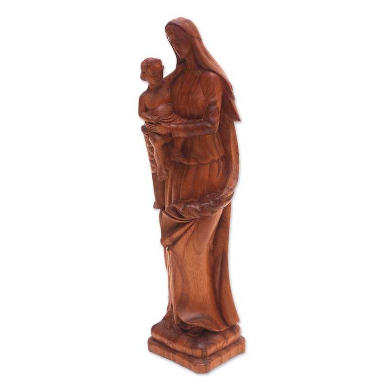 Novica Handmade Marys Love Wood Sculpture
