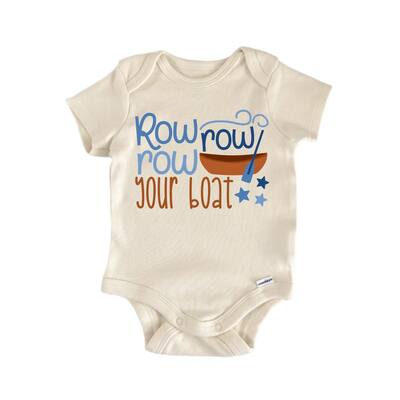 Row-Row-Row Your Boat Nursery Rhyme - Baby Boy Girl Clothes Infant Bodysuit Funny Cute