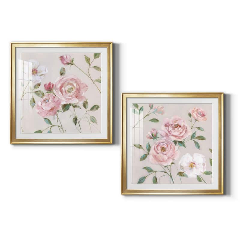 Cottage Sweet Roses I Premium Framed Print - Ready to Hang