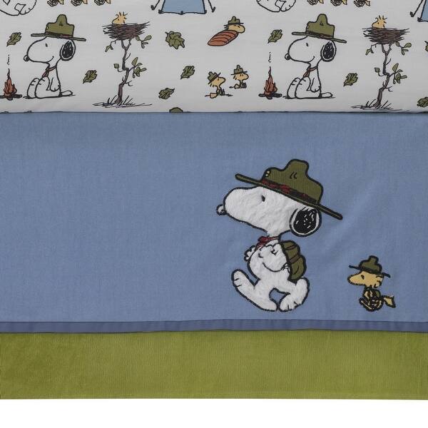 Shop Lambs Ivy Snoopy S Campout With Woodstock Blue Beige Green