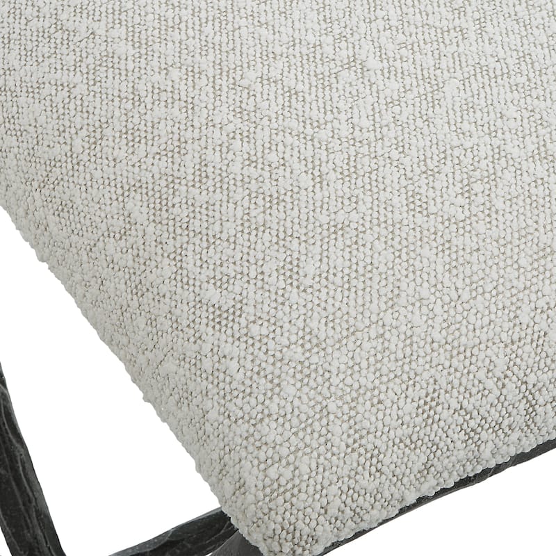 Uttermost Brisby Gray Fabric Small Bench - 24 W X 19 H X 16 D (in)