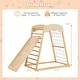 preview thumbnail 4 of 5, 6-in-1 Wood Jungle Gym Climbing Play Set with Double-sided Ramp