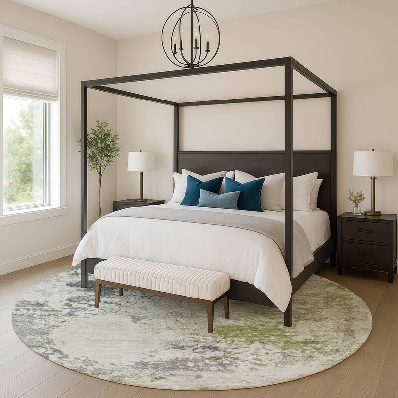 Premium Washable Super Soft Modern Casual Mayfield Rug - Linen - 8' x 8'