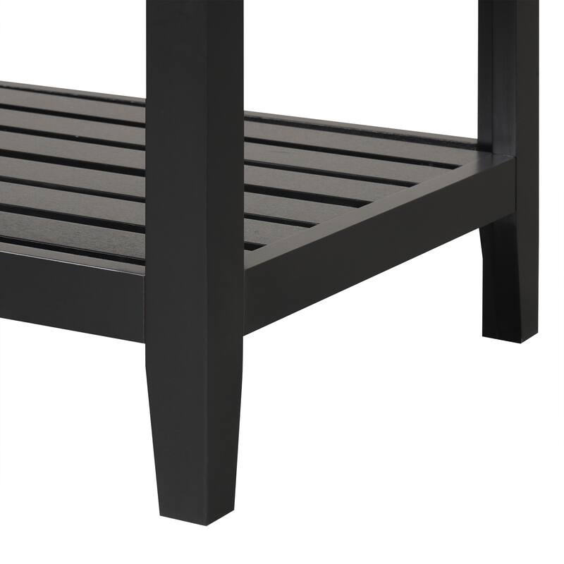 GDFStudio - Genevieve 24" Modern Bathroom Vanity with Ceramic Sink and Solid Wood Frame, Open Shelf Design