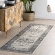 preview thumbnail 12 of 11, Nuloom Elisabeth SpinClean Medallion Machine Washable Area Rug 2' 6" x 8' - Grey - Runner