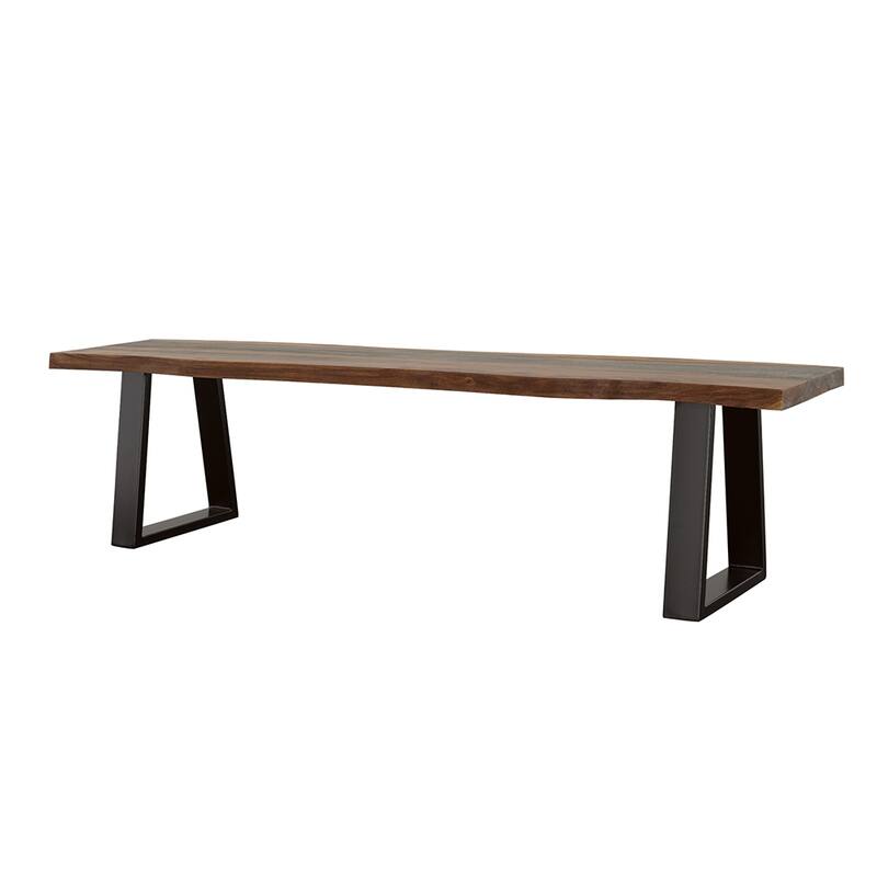 Ditman Grey Sheesham Live Edge Wood Dining Bench
