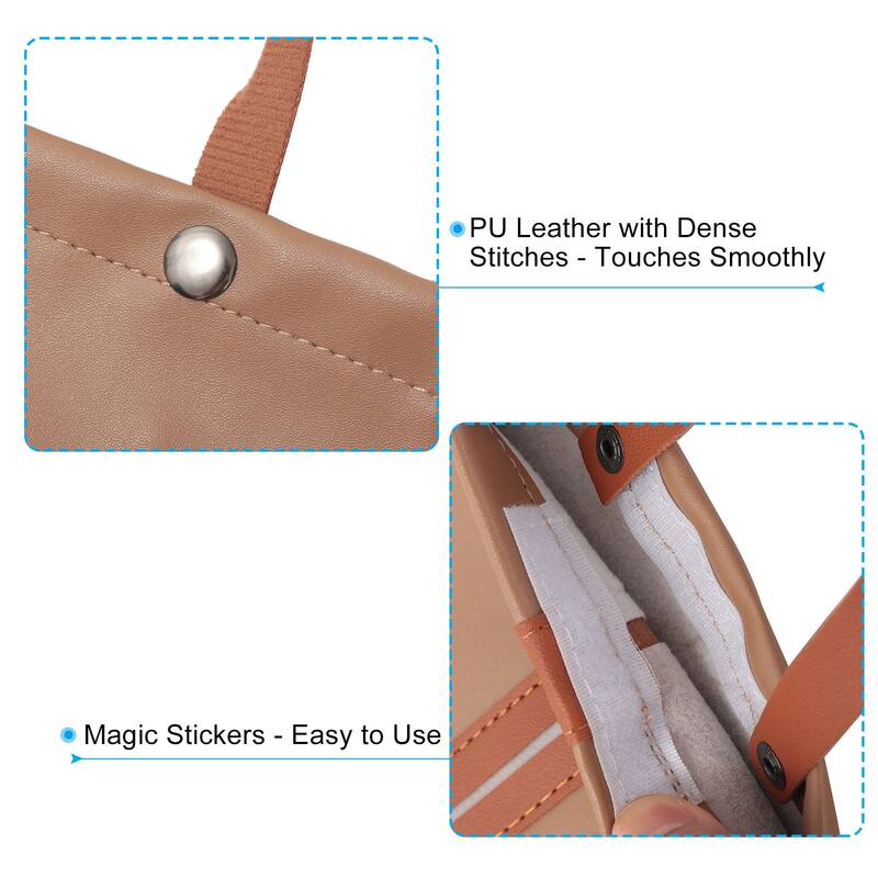 Car Tissue Holder, Napkin Paper Towel Dispenser Case with Handle Strap - 23.5x13x2cm