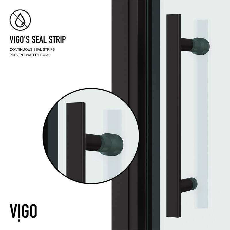 Vigo VG6079GCL3276 Astoria 76" High x 32" Wide Pivot Framed Shower