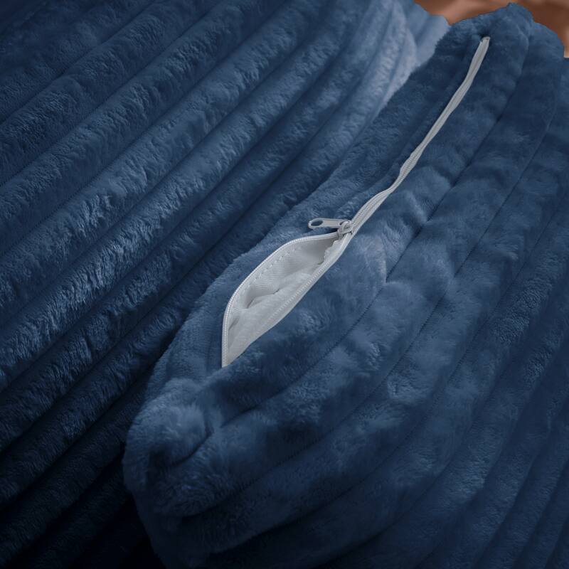 Oversized Corduroy Chaise Lounge Chair, Floor Sleeper Sofa with Pillow, No Assembly Required