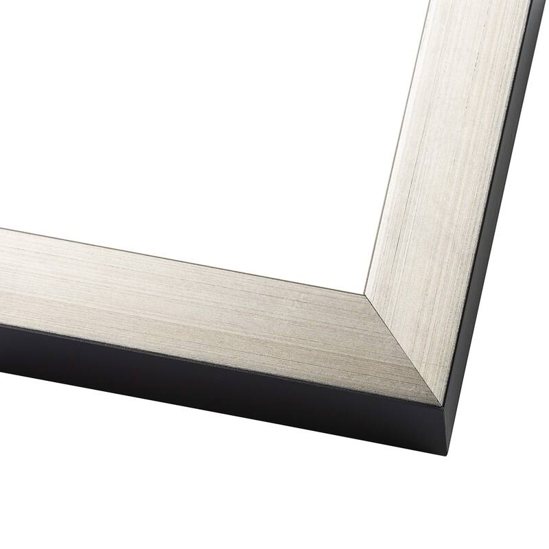 17x21 Shadow Box Frame Silver Real Wood Contemporary Shadowbox Display Frame UV Acrylic Front Acid Free Backing and Hardware