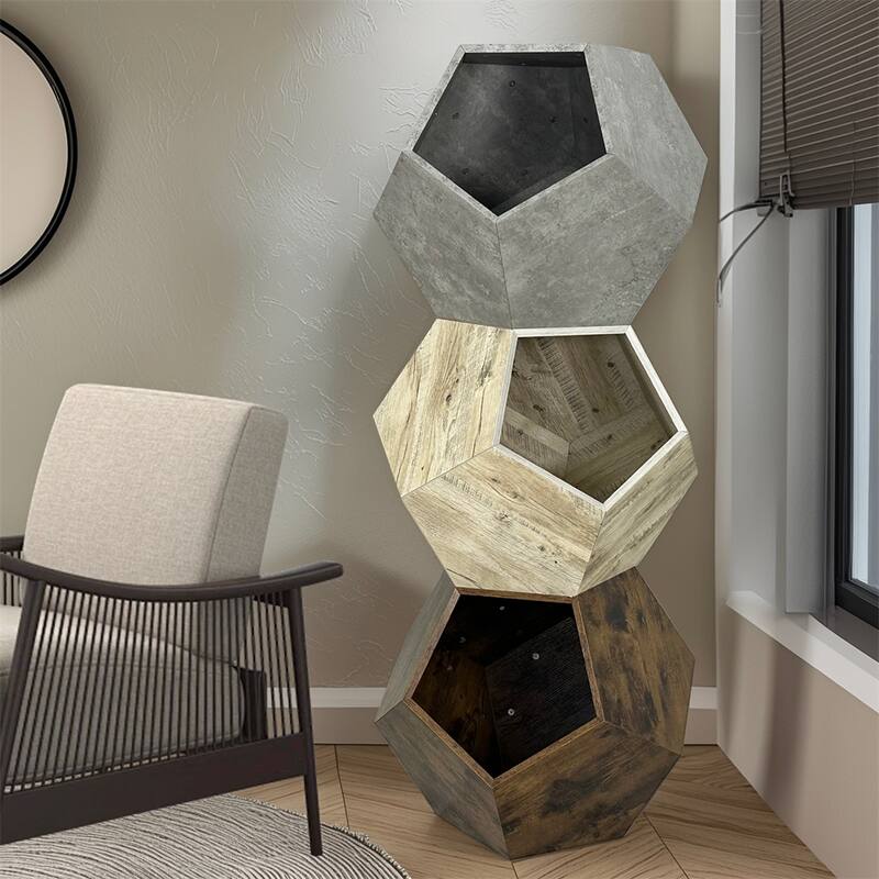 25.98'' Modern Sofa Side Table, MDF Multifunctional Furniture