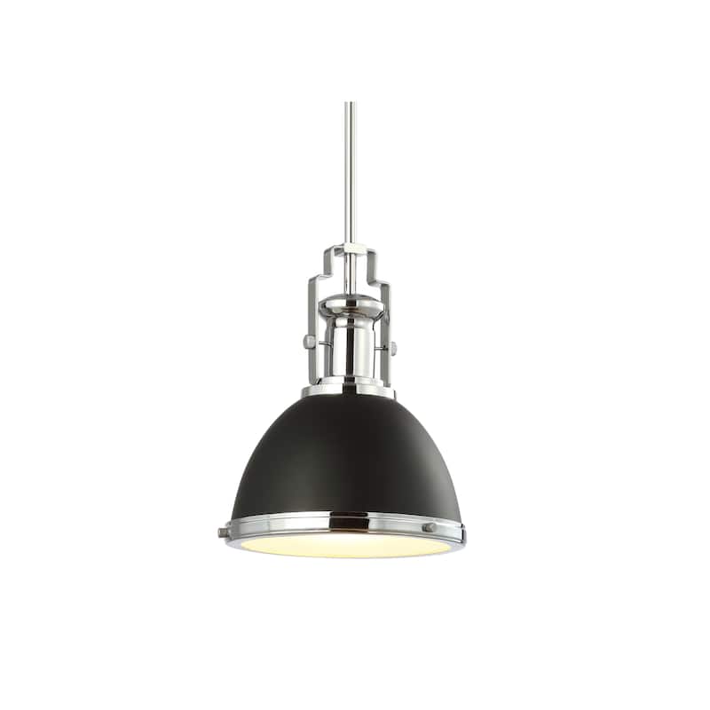 Deere Adjustable Iron/Glass Vintage LED Dome Pendant, by JONATHAN Y