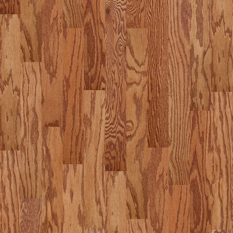 Shaw Albright Oak 5" Wide Smooth Engineered Red Oak Hardwood Flooring - Gunstock