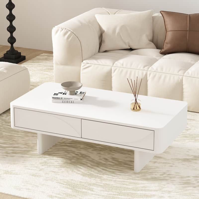 Manhattan Comfort Ella 47" Coffee Table - White