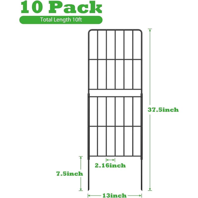 Decorative Garden Fence Fencing 10 Pack, 10FT