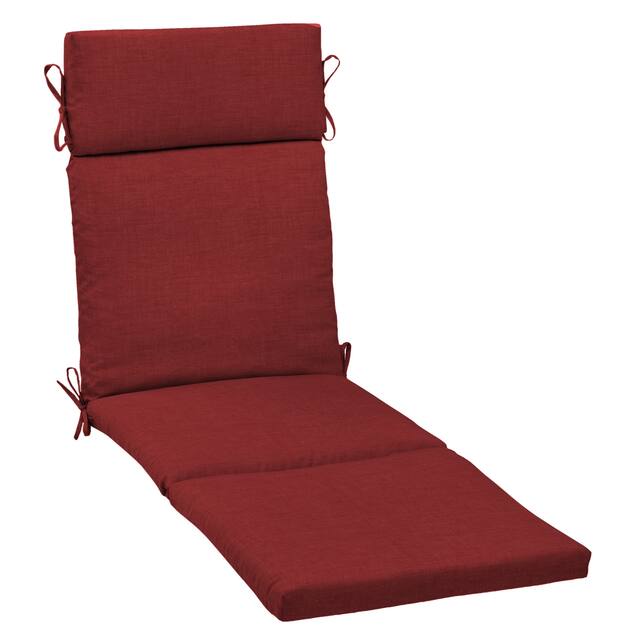 Arden Selections Leala Texture Outdoor Chaise Lounge Cushion - 72 in L x 21 in W x 2.5 in H - Ruby Red Leala