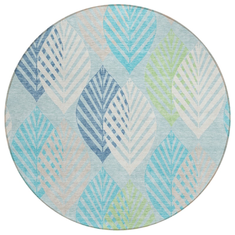 HomeRoots Floral Transitional Rectangle Outdoor Rug