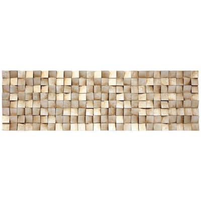 "Textured 2" Hand Painted Rugged Blocks with Gold Leaf Wall Art Sculpture