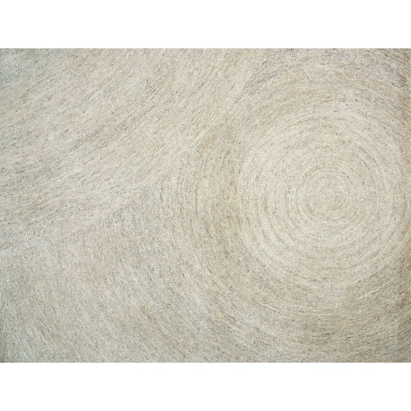 Alora Decor London Grey Swirl Hand-tufted Wool Rug