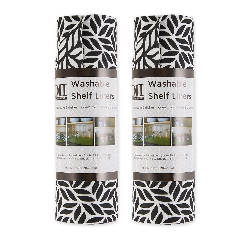 DII Grey Lattice Shelf Liner (Set of 2)