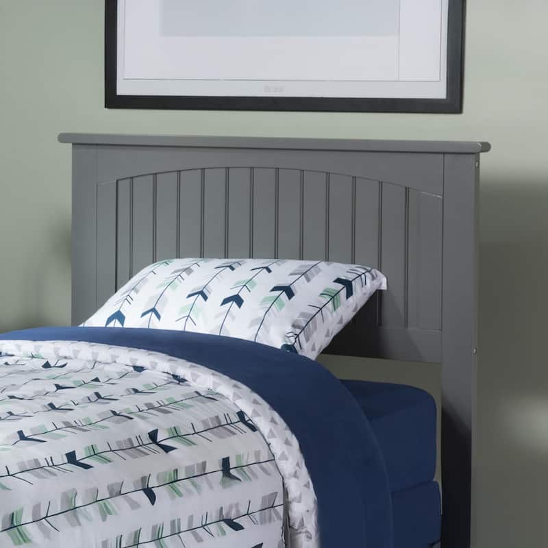 AFI Nantucket Headboard with Attachable Charger - Grey - Twin