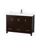 Option Espresso / White Quartz Top / Brushed Chrome