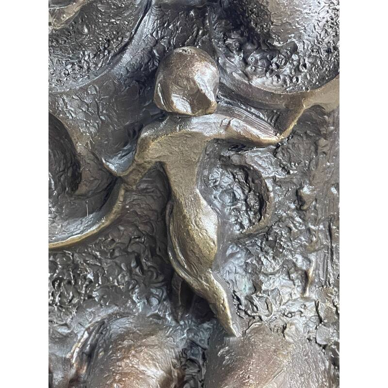 Family Group Bronze Sculpture Modern Art Abstract Marble Figure Art Dali