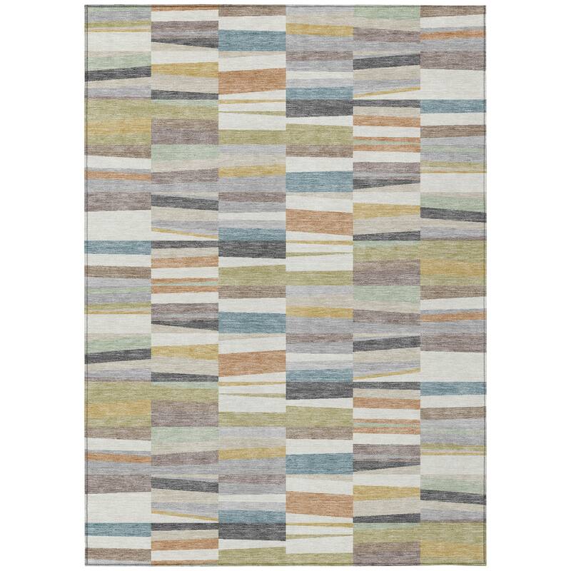Machine Washable Indoor/ Outdoor Modern Antonito Chantille Rug