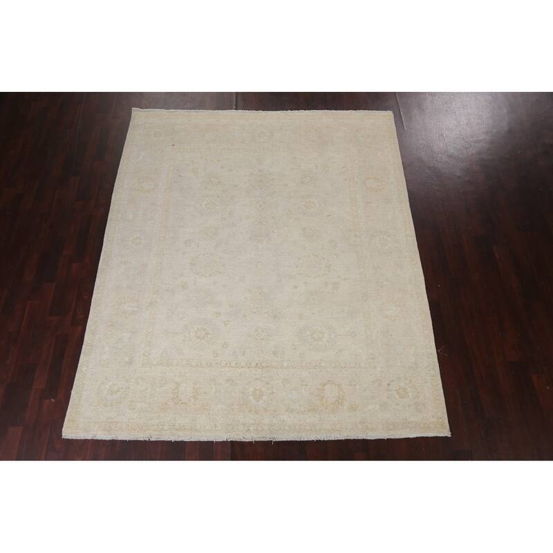 Vegetable Dye Wool Traditional Peshawar Chobi Area Rug Hand-knotted - 7'9" x 9'3"