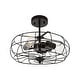 preview thumbnail 5 of 16, GetLedel 15-inch Farmhouse 3-Light Caged Semi Flush Mount Ceiling Light