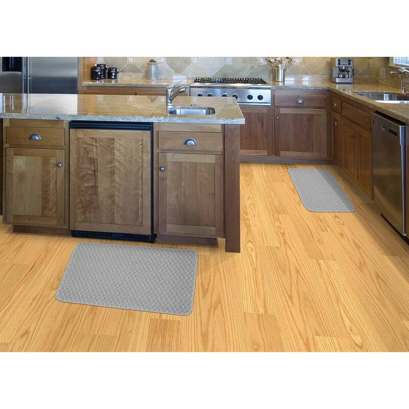 Garland Rug Town Solid Checkered Durable Kitchen/ Door Mat Accent Rug
