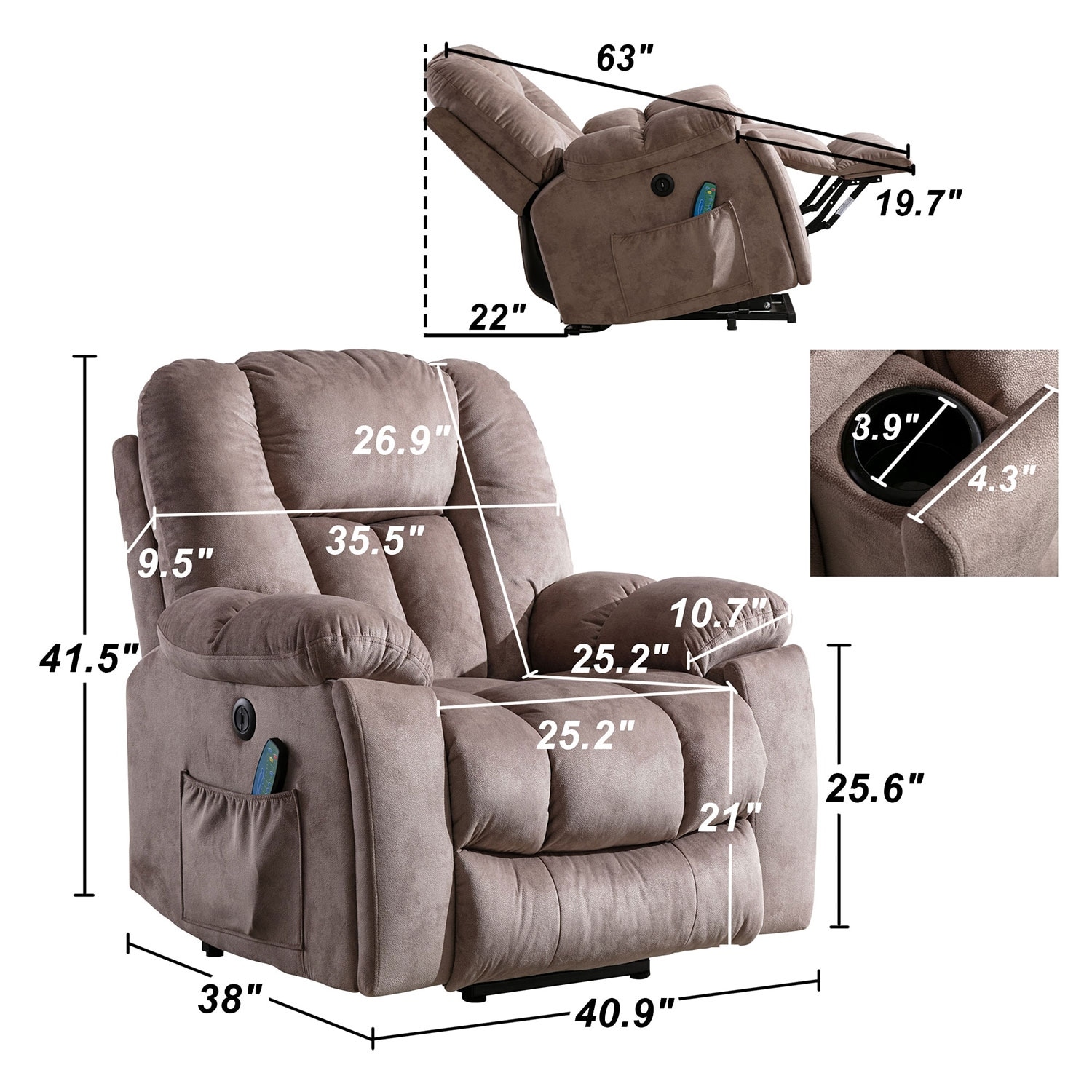 Small Lift Chair for Short People: 23 Wide Seat 350LB Lift Chair