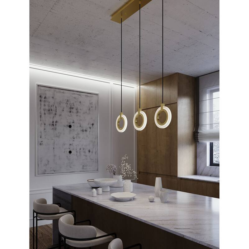 AFX HLOP08LAJUDLNR3 Halo 36" Wide LED Multi Light Pendant