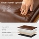 preview thumbnail 15 of 50, Glitzhome 24.5"W Leatherette Accent Stool With Walnut Rubberwood Legs