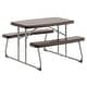 preview thumbnail 37 of 46, Indoor/Outdoor Commercial Grade Kids Folding Picnic Table with Benches - 37.5"D x 32.625"W x 21.5"H