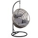 preview thumbnail 2 of 2, Vasant Hanging Chair in Beige Fabric & Rope