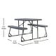 preview thumbnail 9 of 25, Indoor/Outdoor Commercial Grade Kids Folding Picnic Table with Benches