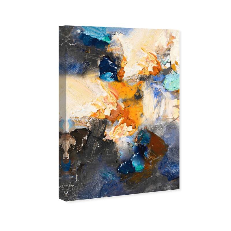 Wynwood Studio Abstract Expressive II White and Vanilla Modern & Contemporary Wall Art Canvas Print