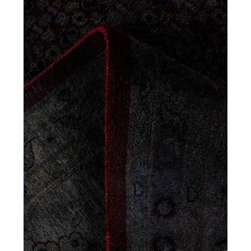 Overdyed One-of-a-Kind Hand-Knotted Area Rug - Black - 9' 0" x 12' 4"