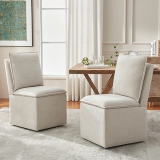 Modern Upholstered Dining Chair with Storage