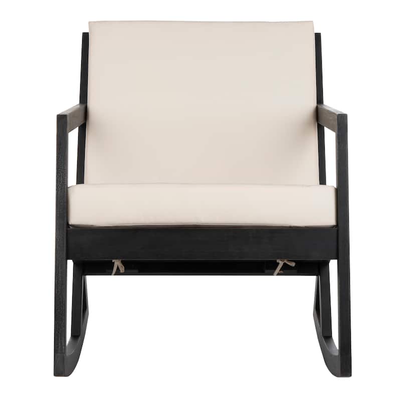 SAFAVIEH Outdoor Makaila Rocking Chair with Cushion - 26W x 31D x 38H