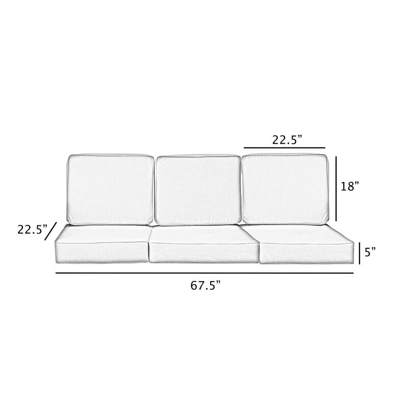 Sorra Home Hayden Sunstone Indoor/Outdoor Deep Seating Sofa Cushion Set